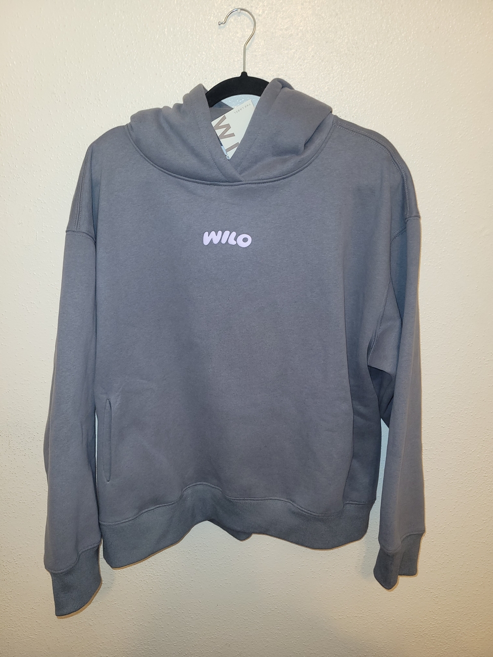 Wilo The Label Wellness Club Hoodie  Charcoal Grey Large NWT